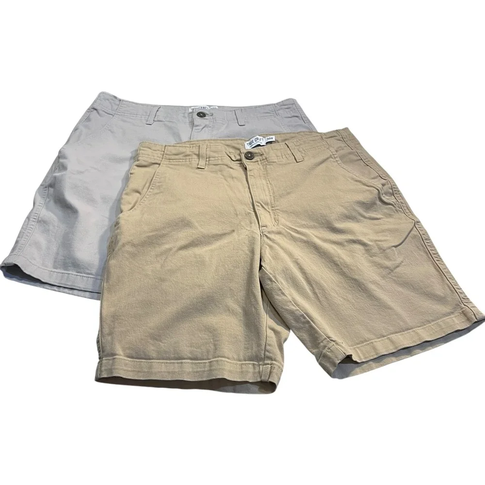 True Craft Khaki Bermuda Shorts Bundle of 2 Pair Men's Size 34 Waist Casual